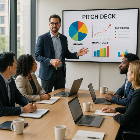 Group of diverse business people working together at a meeting in the office