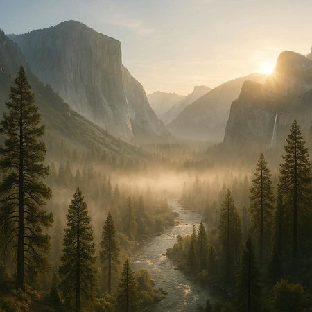 Yosemite National Park, California, United States of America.の写真素材