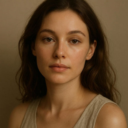 Portrait of a beautiful young woman with natural make-up.