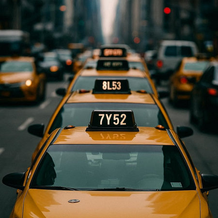 Taxi cabs on the street of New York City, USA