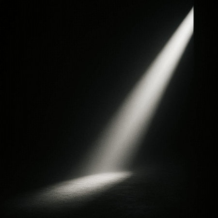 Spotlight in the dark room. Abstract background. 3d rendering