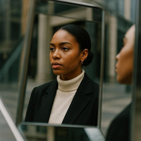 Portrait of a beautiful african american woman in a business suit