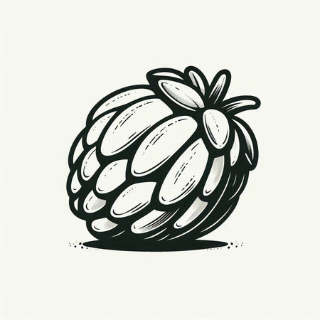 Hand drawn sketch of pineapple. Vector illustration isolated on white background.