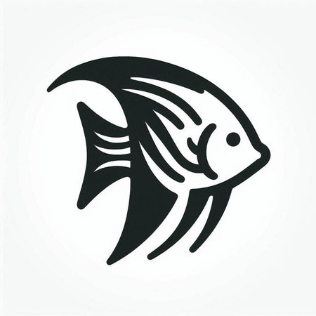 Fish icon. Vector illustration. Isolated on a white background.