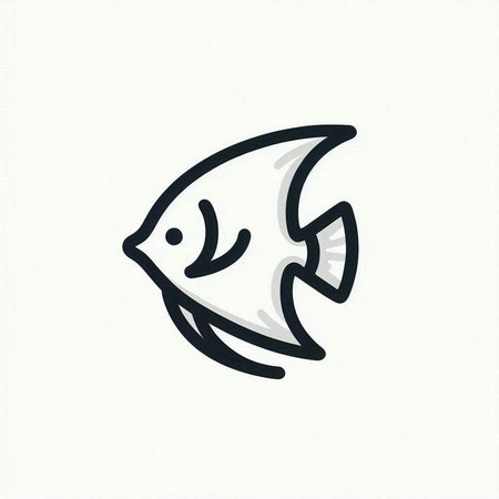 Fish icon. Vector illustration of a fish isolated on a white background.