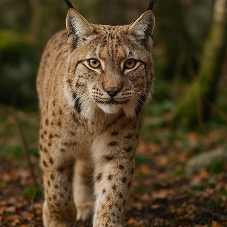 Eurasian lynx (Lynx lynx) in the forest