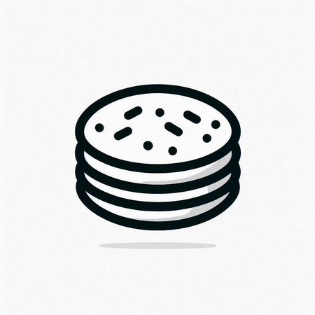 Illustration of a stack of pancakes on a white background - vector