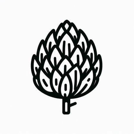 Artichoke icon. Hand drawn illustration of artichoke vector icon for web design