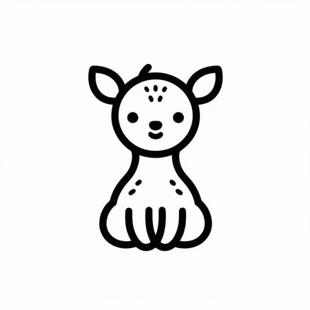 Cute hand drawn doodle giraffe. Vector illustration.の写真素材