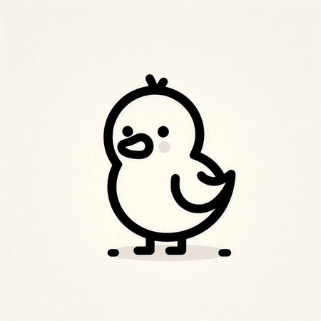 Cute little chicken on a white background. Vector illustration. Eps 10の写真素材