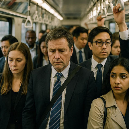 Business People Commuter Commuter Train Transportation Crowds Crowds Concept
