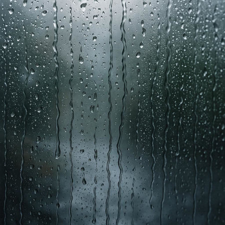 Rain drops on window glass. Raindrops on window glass background.