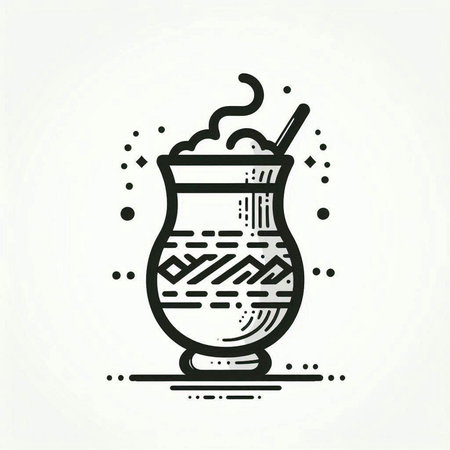 Cocktail vector icon. Alcoholic beverage logo design template.