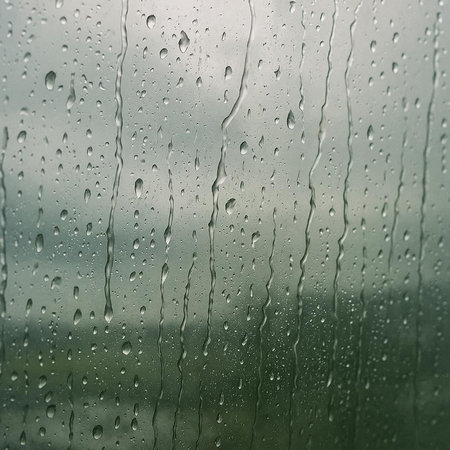 Rain drops on the window. Raindrops on the window. Rainy weather.