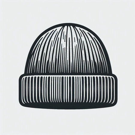Winter hat. Vector illustration. Isolated on a white background.