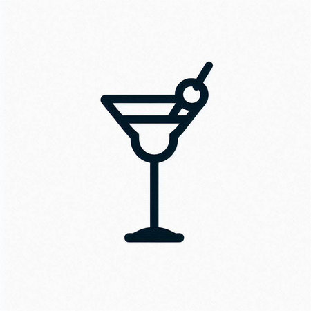 Cocktail iconini glass vector illustration. Alcohol drink symbol.の写真素材