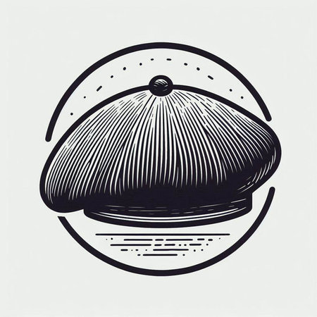 Illustration of a hat. Vector illustration in a linear style.