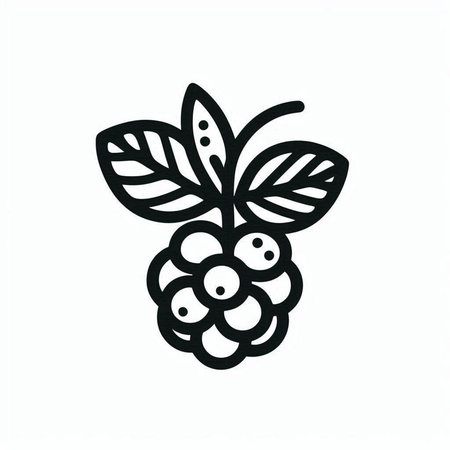 Blackberry icon. Isolated blackberry on white background. Vector illustration.