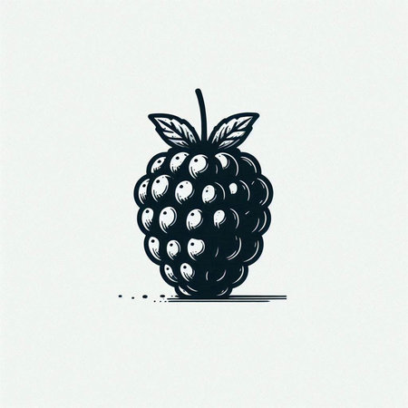 Raspberry. Hand drawn sketch. Vector illustration isolated on white background.