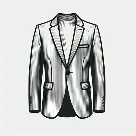 Mens suit. Hand drawn sketch. Vector illustration for your design