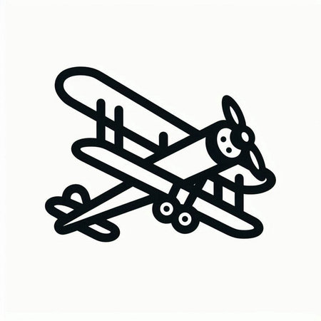 Airplane icon. Vector illustration. Isolated on white background.