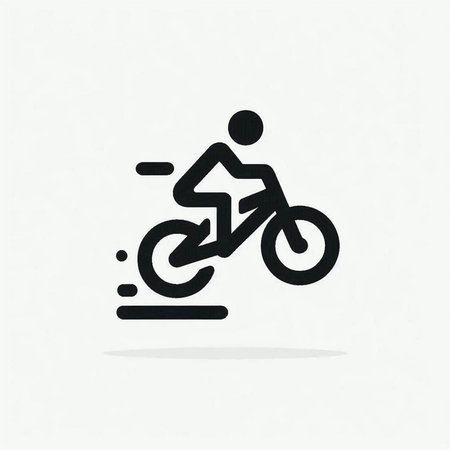Bike icon. Vector illustration in trendy flat style isolated on white background.の写真素材
