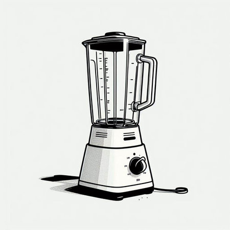 Illustration of a blender on a white background. Vector illustration.