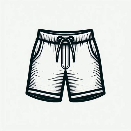 Sketch of men's trunks. Vector illustration for your design