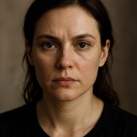Portrait of a woman with dark hair and black t-shirt