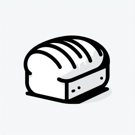 Sliced bread icon, vector illustration, eps 10.の写真素材