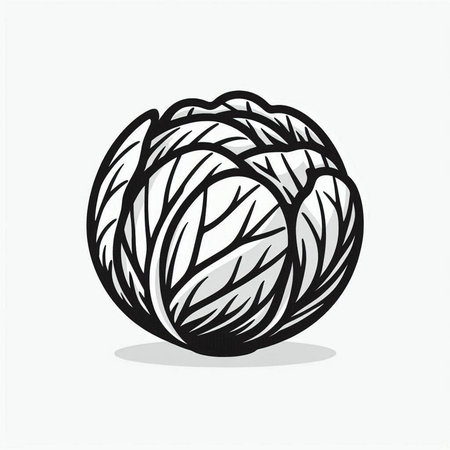 Cabbage icon on white background. Vector illustration. Eps 10.の写真素材