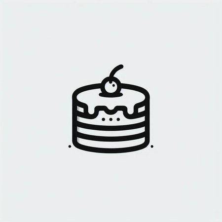 Cake icon, vector illustration. Flat design style eps 10の写真素材