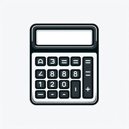 Calculator on a white background. Vector illustration of a calculator.