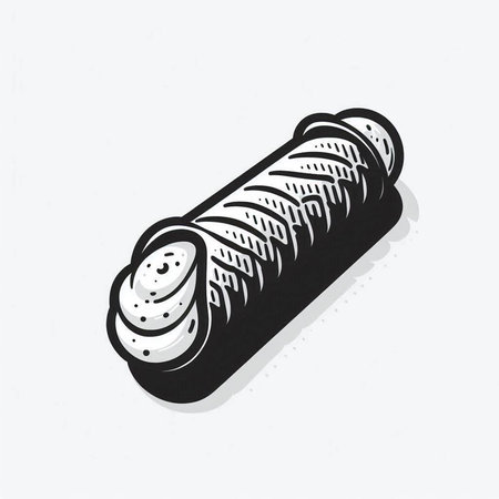 tasty sausage doodle, vector illustration eps10 graphic