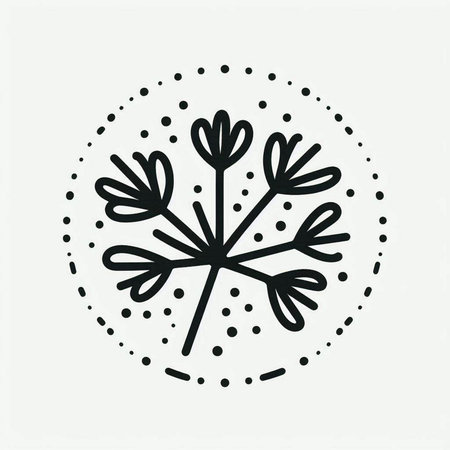 Hand drawn vector illustration of dill. Isolated object on white background.