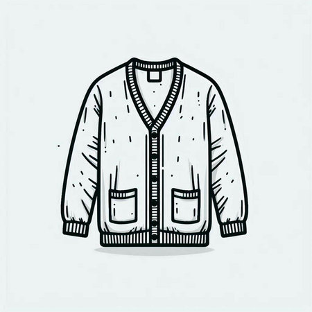 Jacket doodle vector icon. Sketch illustration of jacket.