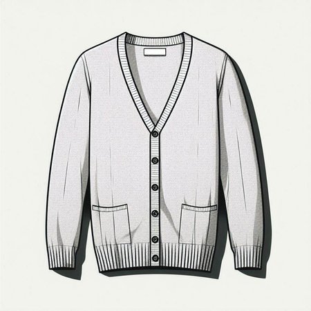 Illustration of a blouse with a collar on a white background