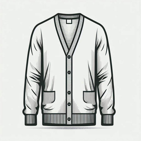 Vintage men's jacket. Hand drawn vector illustration in sketch style.