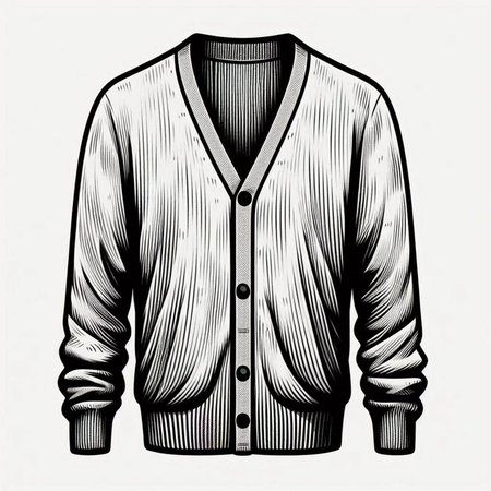 Men's blouse. Vector illustration in sketch style on white background