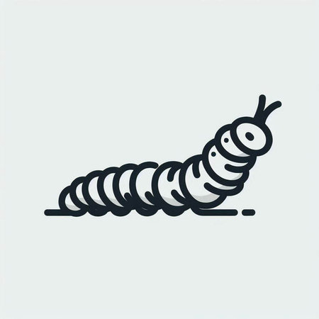 Caterpillar icon, vector illustration. Caterpillar icon.