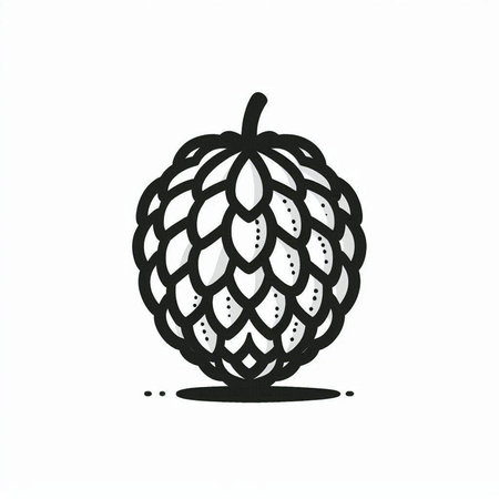 Illustration of a hop on a white background with space for text