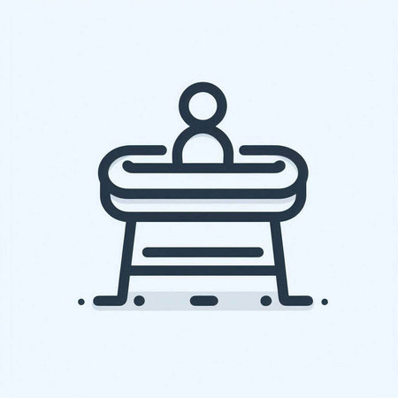 Man in toilet line icon. Outline illustration of man in toilet vector icon for web designの写真素材