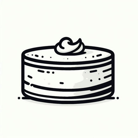 Cake doodle icon. Hand drawn illustration of cake vector icon for web design