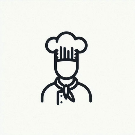 Chef icon on the white background. Vector illustration. Eps 10.の写真素材