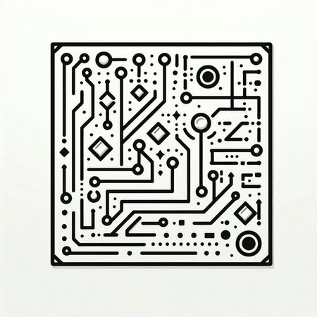 Circuit board. Technology background. Vector illustration. Eps 10.
