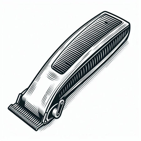 Vintage engraving illustration of a hair clipper isolated on white background