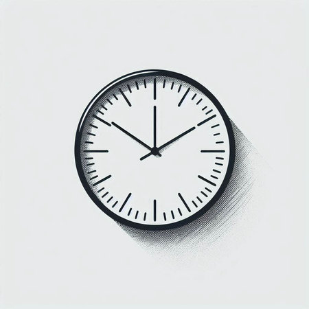 Clock icon on a white background. Vector illustration. Eps 10.