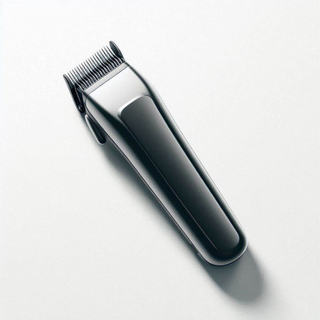 Black hair clipper isolated on white background. 3d illustration.