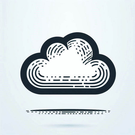 Cloud icon, vector illustration. Flat design style. Cloud icon.