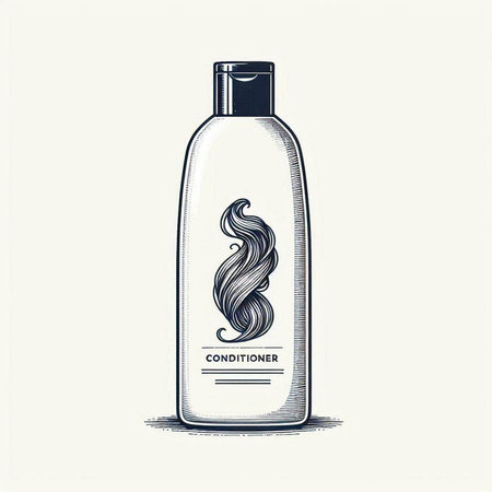 Cosmetic bottle. Hand drawn illustration in vintage style. Vector.